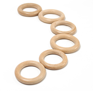 Anillos de Madera de 70 mm con Certificado CE, Círculos de Madera para Mordedores de Bebé, Fabricación de Collares, Bien Pulidos - Product Image 5