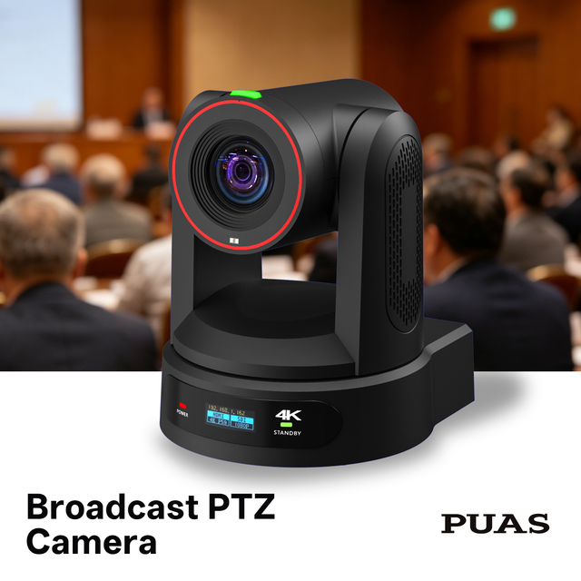 PTZ Conference Video Camera AI Tracking Camera for Live Streaming Video Conference Speakerphone Conference