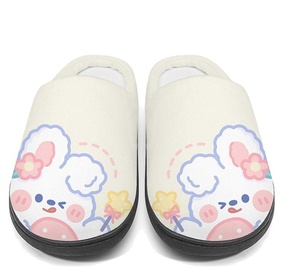 Pantoufles d'intérieur d'hiver avec logo personnalisé, faible MOQ, pantoufles en peluche douce en polaire, <span class=keywords><strong>fourrure</strong></span> moelleuse pour femmes et hommes - Product Image 3