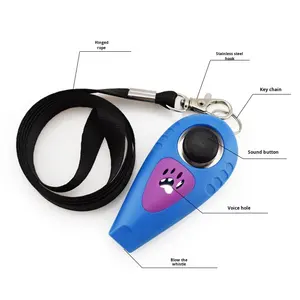 Hondentraining Clicker & Fluitje 2-in-1 Design Honden Clicker met Koord ABS Materiaal Hondenfluit <span class=keywords><strong>Trainer</strong></span> Met Koord - Product Image 1
