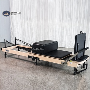 Queenlife, новый стиль, высокое качество, портативная кровать для йоги, складная белая машина для реформера из клена, пилатес - Product Image 3