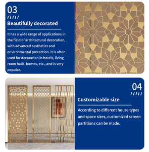 Cloisons de pièce modernes découpées au laser Cloisons et diviseurs de pièce en acier inoxydable Cloisons murales de séparation de pièce en acier - Product Image 4