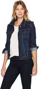 New Women's Vintage Winter Slim-fit Long-sleeved <b>Denim</b> <b>Jacket</b> with Stand Collar Casual Waterproof Oversize Button Coat - Product Image 2