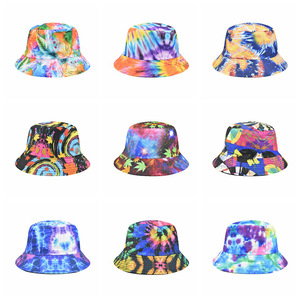 Expédition Rapide <span class=keywords><strong>RST</strong></span> Chapeau Bob Réversible Tie-Dye Personnalisé Arc-en-ciel Unisexe Homme Femme Mode Jeune Intrigue Pêcheur - Product Image 2