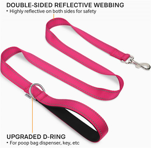 Fabricantes Oem Alta Qualidade Logotipo Personalizado Punho Acochoado Reflexivo Nylon <span class=keywords><strong>Dog</strong></span> Pet Chumbo Trelas <span class=keywords><strong>Dog</strong></span> Lead - Product Image 2