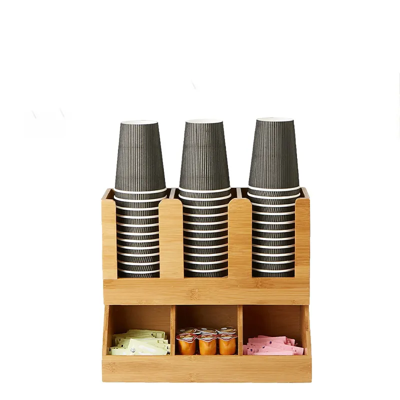 Organizador de copo de papel para cozinha, rack de armazenamento vertical de 6 grades, organizador de copo de papel para cozinha e restaurante, ideal para uso doméstico, venda por atacado