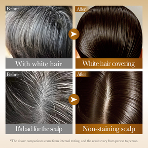 Shampoo colorant capillaire semi-permanent brun à base de gingembre naturel SADOER, marque privée, coloration instantanée, assombrissement rapide, à base de plantes - Product Image 5