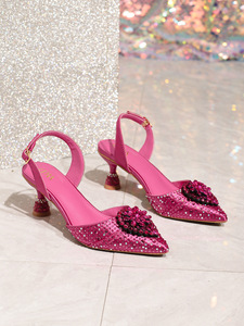 इतालवी सजाए क्रिस्टल ब्राइडल जूते और बैग गर्म बिक्री के लिए एक अफ्रीकी शैली की वेजेस - Product Image 5