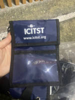 Trade Show tempat lencana dengan lanyard, kantong kecil pemegang lencana dengan tali leher