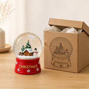 Custom Christmas Village <strong>Snow</strong> Globe OEM Manufacturer Wooden Base Resin <strong>Snow</strong> <strong>Ball</strong> Personalized Wholesale Holiday Gift - Product Image 4