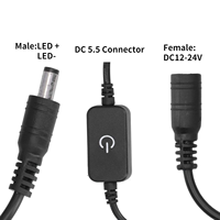 Hooanke Fabricant Direct : Variateur à Bouton Poussoir Standard Américain 12-24V avec Mémoire, Sans Scintillement pour Bandes LED