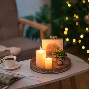 Trang Trại Mộc Mạc Nến Bằng Gỗ Khay Chủ Cổ Điển Bằng Gỗ Trang Trí Khay Cho Phòng Khách - Product Image 6