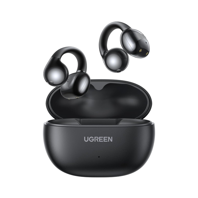 UGREEN 5.4 Wireless Earbuds, S3 Open Ear Clip-On ENC Noise Cancelling Headphones Hi-Fi Stereo Deep Bass Earphone