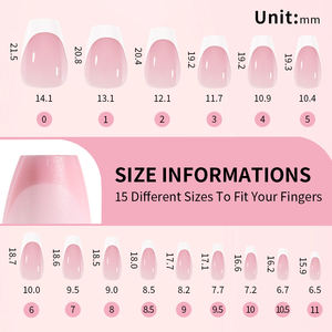 OEM Gel Nail Natural Pre-diseño Translúcido Color Gel Tips Square Coffin <span class=keywords><strong>Ballet</strong></span> Almendra Nail Press On Soft Gel French Nail Tips - Product Image 6