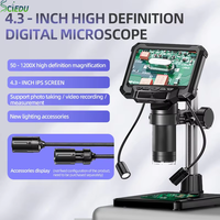 Mikroskop Digital Industri 43-inci MK5 dengan Lampu Isi, untuk Perbaikan Motherboard, Inspeksi PCB, Analisis Mineral, Definisi Tinggi