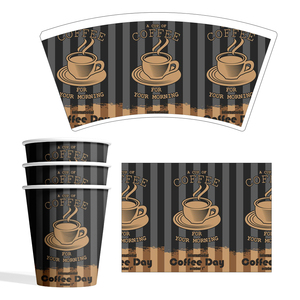 Gobelets en papier enduits de PE de qualité alimentaire, résistants aux fuites, pour boissons chaudes/froides, logo personnalisable, vente en gros d'usine - Product Image 1