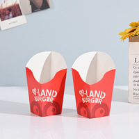 Boîtes à emporter personnalisées en carton jetable pour frites et chips, avec logo, finition mate et impression invisible