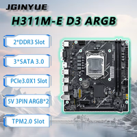 Carte mère JGINYUE H311M-E ARGB D3, nouvelle, prend en charge la 6e/7e/8e/9e génération DDR3, M-ATX, 32 Go de RAM, PC de bureau, SATA, double PCIe3.0, emplacement TPM