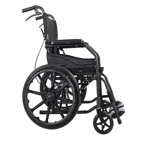 Fauteuil roulant manuel pliable léger avec frein en U pour personnes âgées et handicapées - Product Image 2