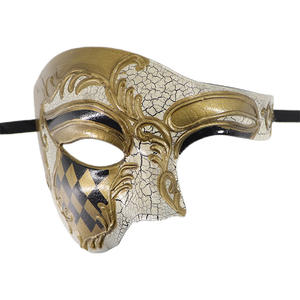 PVC Steampunk <span class=keywords><strong>Phantom</strong></span> Masquerade Cosplay Máscara Plástico Media cara Hombres/Mujeres Punk Carnival Costume Props <span class=keywords><strong>The</strong></span> <span class=keywords><strong>Phantom</strong></span> Dancer Mask - Product Image 3