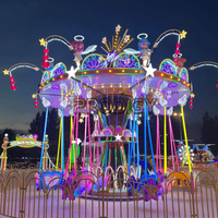 Manège de Fête Foraine : Chaise Volante pour Enfants, Manège d'Extérieur à 16 Places, Jeu de Chaises Volantes à Vendre
