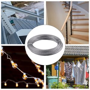 1x7 1/4 "5/16" 3/8 "<span class=keywords><strong>Cable</strong></span> <span class=keywords><strong>de</strong></span> avión <span class=keywords><strong>de</strong></span> <span class=keywords><strong>acero</strong></span> <span class=keywords><strong>inoxidable</strong></span> galvanizado - Product Image 5