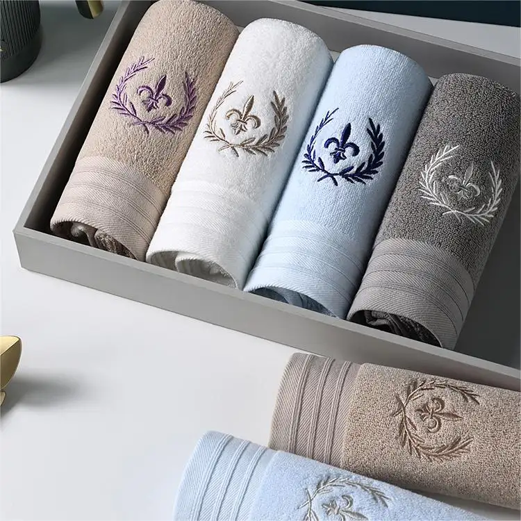Toalha de mão supermacia de bambu para hotel, toalha de mão 100% algodão ecológica de boa qualidade