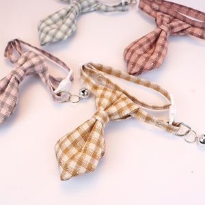 HOMEPLANET 베스트 셀러 애완 동물 목걸이 고양이 간단하고 귀여운 격자 무늬 넥타이 액세서리 안전 휴식 버전 - Product Image 4