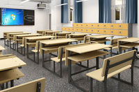 Tables et chaises de classe pour enfants, mobilier scolaire, ensemble de bureau et de chaise à deux places pour l'école indienne