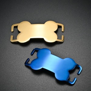 Pendentif d'identification vierge en forme d'os en acier inoxydable poli miroir, breloque anti-perte pour collier d'animal de compagnie, composants artisanaux pour la création de bijoux - Product Image 3