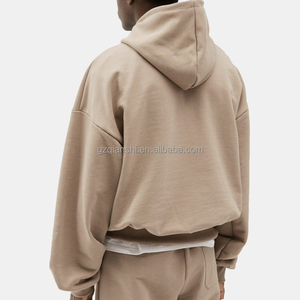 High Quality Cotton Winter <b>Hoodie</b> Oversized Heavyweight Boxy Hoodies Custom logo Cropped Oversized French Terry Baggy Hoodies - Product Image 4