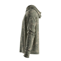 Vêtements de chasse de qualité supérieure pour hommes avec poche zippée, capuche, manches longues, panneaux en maille respirante et protection solaire