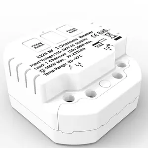 공장 도매 10A 100-240V Tuya 지그비/메쉬 2 채널 조명 제어를 위한 키네틱 스위치가있는 음성 제어 액추에이터 쌍