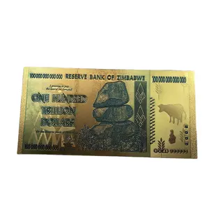 다채로운 짐바브웨 100 조 달러 짐바브웨 인증서와 DHL 무료 배송