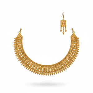 18K <b>Gold</b> Plated Brass Imitation Women's Necklace <b>Set</b> Engagement Anniversary Wedding Party Jewelry Earrings Micro Insert - Product Image 2