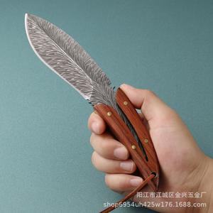 Cuchillo de supervivencia para exteriores con hoja fija de alta dureza, pequeño y afilado, para camping y bushcraft, compatible con Dropshipping en Shopify. - Product Image 6