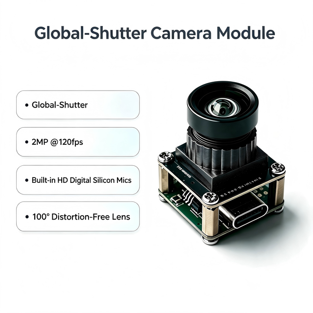 Factory Global Shutter Camera Module 2MP 1080P 120FPS UVC USB Camera Multi OS Support for AI Vision Project Custom Service