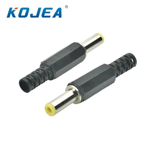 Conector de solda dc 5.5mm x 2.5mm, macho, tomada dc de 2.1mm