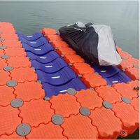 Ponton flottant modulaire en HDPE pour quais de bateaux, pont avec résistance aux UV/aux chocs, capacité de charge de 350 kg/m, certifié CE