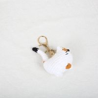 Jouets en crochet Amigurumi Kawaii, chaton, chat, porte-clés faits à la main, tissage au crochet, macramé, tricot, porte-clés chat noir, poupées