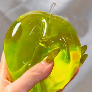 Wholesale Unisex 8cm Crystal Apple Ball Maltose Squeeze Toy Stress Relief Toy <b>Squishy</b> Ball for Kids Adults - Product Image 2