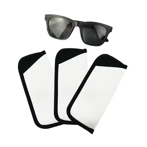 RTS blank white neoprene eye glasses holder/pouch sunglasses sleeves for sublimation