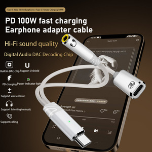 <span class=keywords><strong>Adaptateur</strong></span> Chargeur Casque USB-C vers <span class=keywords><strong>Jack</strong></span> Audio 3,5 mm 2-en-1 avec Câble Tressé de Charge Rapide PD 100W pour <span class=keywords><strong>iPhone</strong></span> 17 - Product Image 5