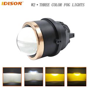 IDISON <span class=keywords><strong>W2</strong></span> Tricolor 3 pulgadas Bi-LED Proyector Versión Alta calidad 55W 45W 12V 6000K 4300K 3000K Faro antiniebla para automóvil Nuevo - Product Image 6