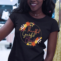 Prêt à imprimer : Motif DTF thermocollant « Remerciant, Grateful, Blessed »