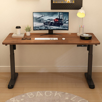 Cadre de bureau électrique intelligent à hauteur réglable, bureau debout à double moteur, table d'ordinateur pour le jeu et le télétravail