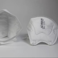 Masque facial pliable à 5 couches en tissu non tissé avec clip nasal réglable, respirateurs jetables, anti-poussière, respectueux de la peau, 3Q SQ100G