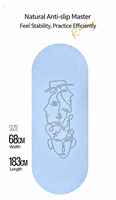Maßgefertigte Umweltfreundliche Yoga-Matte Rutschfest PU 4,5mm Dick Faltbar Bogenförmig Rechteckig 183cm 2,7kg