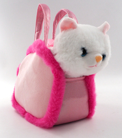 Chine usine OEM ODM coloré Sequin chat sac à main rose Kitty peluche sac à main jouets