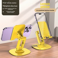 Support de téléphone portable en plastique pliable, support de tablette rotatif à 360 degrés, support de téléphone pour diffusion en direct, hauteur réglable, compatible